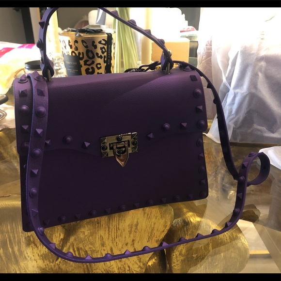 ⭐️Purple Jelly Spiked Bag⭐️ - Picture 4 of 8